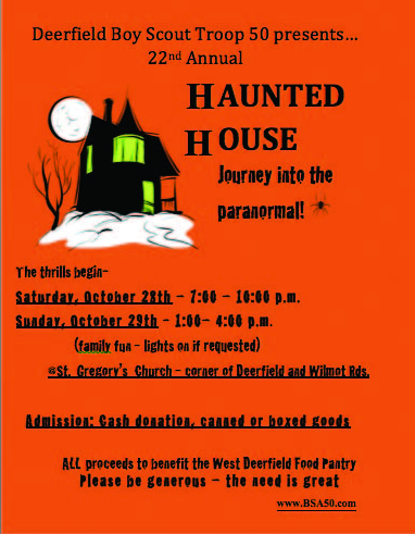 Deerfield Boy Scout Troop 50 Haunted House West Deerfield Township